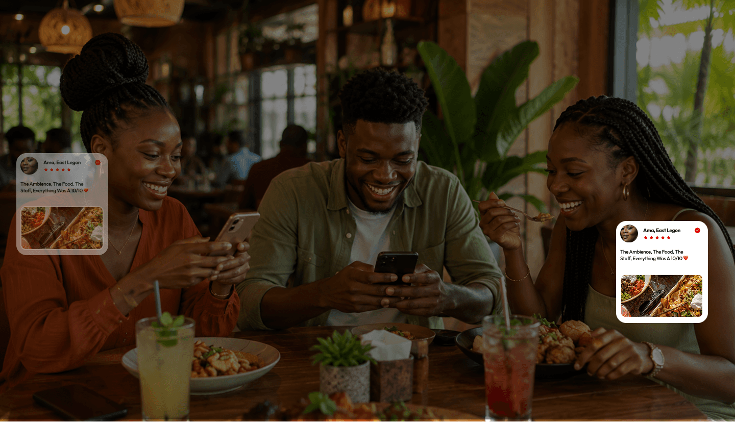 People dining at a restaurant
